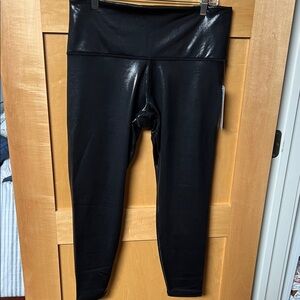 NWT Athleta Elation Black Shine Leggings